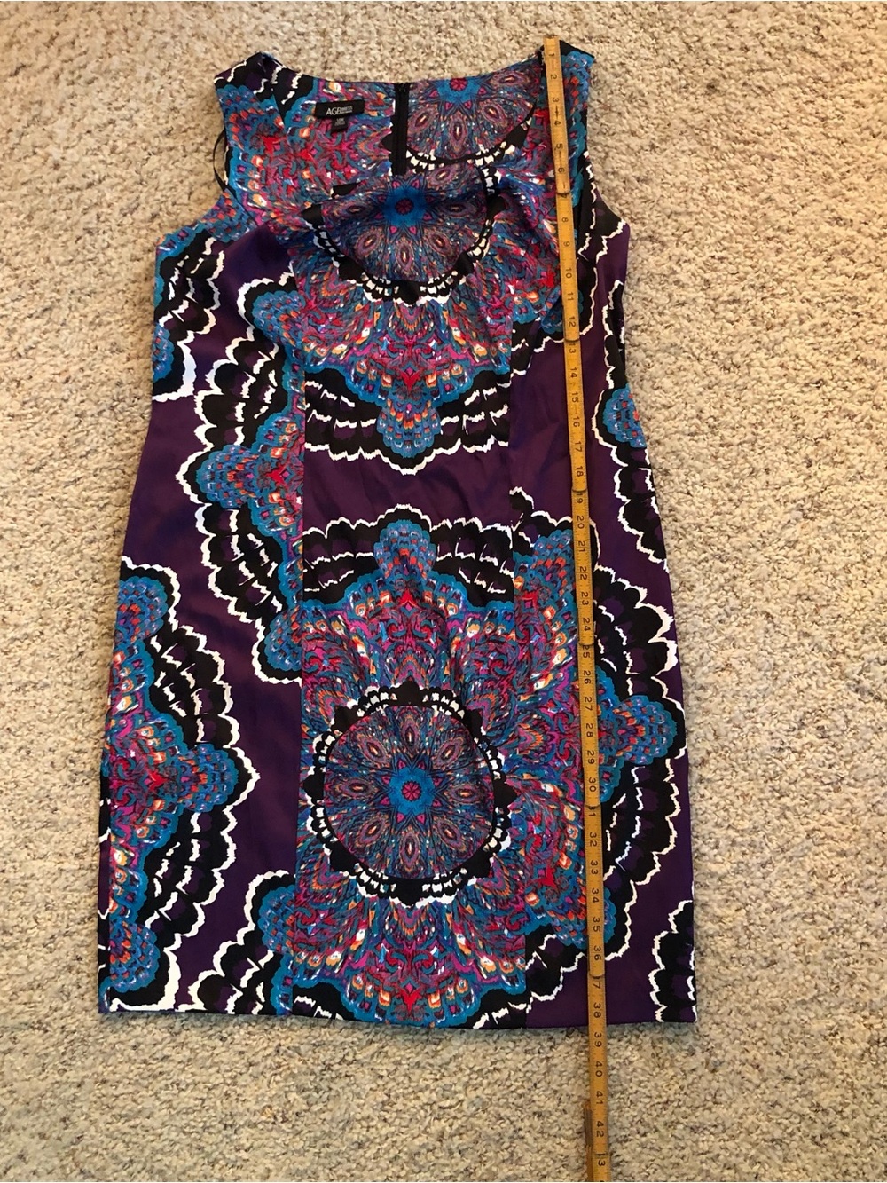 AGB Woman Kaleidoscopic Medallion Sheath Dress 14W EUC - Picture 10 of 14